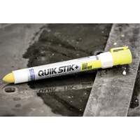 Markal 028881 Marqueur de peinture pour surfaces grasses Quik Stik+, B&acirc;ton plein, Jaune