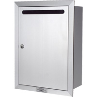 Canadian Mailbox Company 1600-2 RECESSED Boîte de collecte en retrait, Fixation Mural, 16-3/16" x 11-3/4", Aluminium