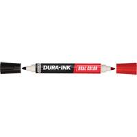 Markal 096330 Markal&reg; Dura-Ink&reg; Dual Colour Permanent Ink Marker, Black/Red, Bullet Tip