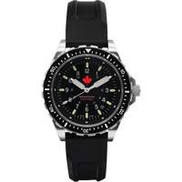 Marathon WW194018SS-0430 Red Maple Jumbo Diver's Quartz Watch, Digital, Battery Operated, 46 mm, Black
