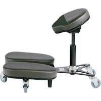 Synetik 508-00017 STAG4 Adjustable Kneeling Chair, Vinyl, Black/Grey