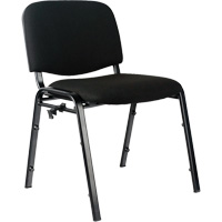 KLETON OR519 Chaises empilables, Tissu, Hauteur 32", Capacit&eacute; 250 lb, Noir