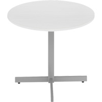 Offices To Go NL36RX-DWT Newland Height-Adjustable Round Table, 36" L x 36" W x 29" H, 1" Top, Laminate/Polypropylene, White