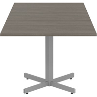 Offices To Go NL36SX-ACJ Newland Height-Adjustable Square Table, 36" L x 36" W x 29" H, 1" Top, Laminate, Brown