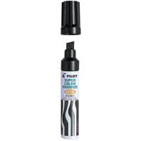 Pilot 12419 Marqueur permanent rechargeable Super Color, Noir, Pointe Ciseau
