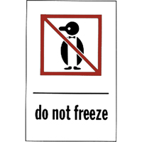 Incom Top Tape & Label 1067 "Do Not Freeze" Special Handling Labels, 6" L x 4" W, Red on White