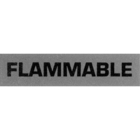 Pakmark P-8 &eacute;tiquettes pour traitement sp&eacute;cial Flammable, 5" lo x 2" la, Noir/rouge
