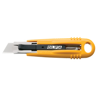 Olfa 9048 Self-Retracting Safety Knife, 19 mm, Carbon Steel, Heavy-Duty, Plastic Handle