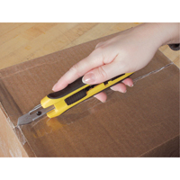 Olfa 9115 Couteau de s&eacute;curit&eacute; &agrave; cinq positions, 18 mm, Argent, Prise en Caoutchouc