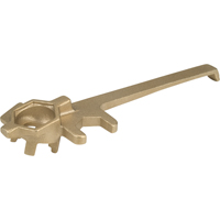 Deluxe Plug Wrenche, 1-1/4" Opening, 9" Handle, Non-sparking brass alloy PE359 | TENAQUIP