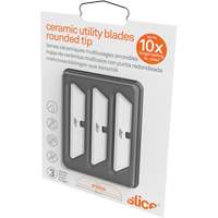 Dentec 2110526 Slice Lames &agrave; extr&eacute;mit&eacute; arrondie pour couteau utilitaire en c&eacute;ramique, Style Simple