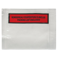 KLETON PF878 Packing List Envelope, 4-1/2" L x 5-1/2" W, Backloading Style