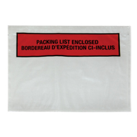 Pochette pour bordereau d'expédition, 7" lo x 5-1/2" la, Style Insertion par l'arrière PF882 | TENAQUIP