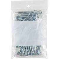 KLETON PF916 White Block Poly Bags, Reclosable, 4" x 3", 2 mils