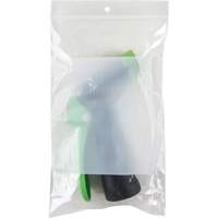 KLETON PF933 White Block Poly Bags, Reclosable, 8" x 5", 2 mils