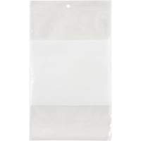 KLETON PF941 White Block Poly Bags, Reclosable, 9" x 6", 2 mils