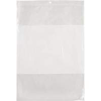 KLETON PF951 White Block Poly Bags, Reclosable, 12" x 9", 2 mils