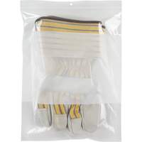 KLETON PF951 White Block Poly Bags, Reclosable, 12" x 9", 2 mils