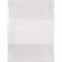 KLETON PF963 White Block Poly Bags, Reclosable, 15" x 12", 2 mils
