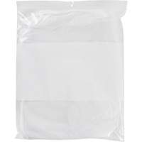 KLETON PF963 White Block Poly Bags, Reclosable, 15" x 12", 2 mils