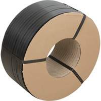 KLETON PF988 Strapping, Polypropylene, 5/8" W x 6000' L, Black, Manual Grade