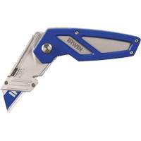 Irwin 1858318 Couteau utilitaire pliant FK 100, 22 mm lame, poign&eacute;e en M&eacute;tal