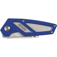 Irwin 1858318 Couteau utilitaire pliant FK 100, 22 mm lame, poign&eacute;e en M&eacute;tal