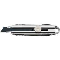 Olfa 1135529 Couteau avec verrou &agrave; cliquet, 18 mm, Acier au carbone, Robuste, Prise en Aluminium