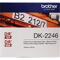Brother DK2246 &eacute;tiquettes sur ruban de papier continue, 103 mm x 100'/30,4 m, Noir sur blanc