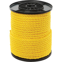 Ben-Mor 60199 3/8" Yellow Twisted 3-Strand Rope, Polypropylene, 250'