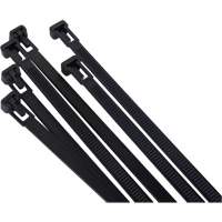 Outils Aurora PG825 Attache-c&acirc;ble r&eacute;utilisable, Longueur 8", R&eacute;sistance &agrave; la traction 50 lb, Noir