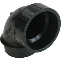 Bow Plumbing 600718 90° Street Elbow Fitting, Spigot x Hub, Plastic, 1-1/4"