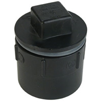 Bow Plumbing 602896 Female Adapter with Plug, Hub x Plug, 1-1/4" Dia., Plastic