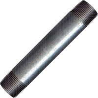 Fairview Fittings GI-113-B1-1/2 Long Pipe Nipple, Galvanized, 1/2", NPT x NPT