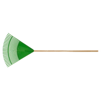 Practica TFS24 Fan Rake, 24" Blade, 26 Tines, Hardwood Handle, Plastic Blade
