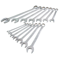 Gray Tools TU14S Wrench Set, Combination, 14 Pieces, Imperial