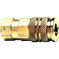 Fairview Fittings QD-INDAC4-6F Automatic One-Handed Quick Disconnect, Brass, 1/4" x 3/8"