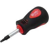 Gray Tools RB122A Square Recess Stubby Screwdriver, #2 Tip, Round, 3-1/4" L, Cushion Grip Handle