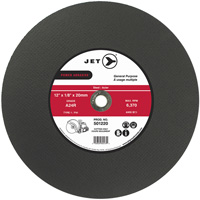 JET 501220 POWER ABRASIVE&reg; Cut-Off Wheel, 12" x 1/8", 20 mm Arbor, Type 1, 6370 RPM
