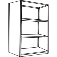 Metalware RK215 Interlok Shelving Unit, Steel, Boltless, Starter, 36" W x 76" H x 24" D