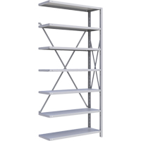 Interlok Shelving Unit, Steel, Boltless, 800 lbs. Capacity, 36" W x 76" H x 24" D RK220 | TENAQUIP