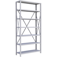 Metalware RK217 Interlok Shelving Unit, Steel, Boltless, Starter, 36" W x 76" H x 12" D