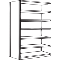 Metalware RK306 Interlok Shelving Unit, Steel, Boltless, Add-On, 48" W x 88" H x 24" D