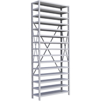 Metalware RK345 &eacute;l&eacute;ment de rayonnage Interlok, Acier, Sans boulons, De base, 36" la x 88" h x 12" p
