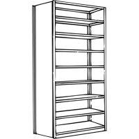 Metalware RK409 Interlok Shelving Unit, Steel, Boltless, 800 lbs. Capacity, 36" W x 100" H x 18" D