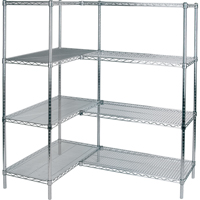 KLETON RL060 &eacute;tag&egrave;res robustes en treillis chromat&eacute;, Ensemble Ajout, Tiers 4, 36" la x 63" h x 18" p
