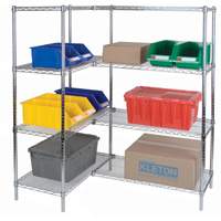 KLETON RL060 &eacute;tag&egrave;res robustes en treillis chromat&eacute;, Ensemble Ajout, Tiers 4, 36" la x 63" h x 18" p