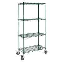 Wire Shelf Cart, Epoxy Finish, 36" x 80" x 18", 800 lbs. Capacity RL803 | TENAQUIP