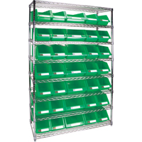 KLETON RL829 &eacute;tag&egrave;re robuste en treillis m&eacute;tallique avec bacs de rangement, Tiers 8, 48" la x 74" h x 18" p