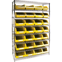 KLETON RL832 &eacute;tag&egrave;re robuste en treillis m&eacute;tallique avec bacs de rangement, Tiers 8, 48" la x 74" h x 18" p